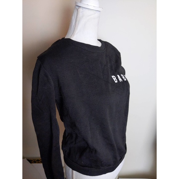 BABE black crew neck pullover Small Crewneck Sweatshirt - Picture 7 of 12